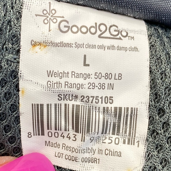 Good2Go Dog Deluxe Floatation Vest Large 50-80lbs - Picture 7 of 14